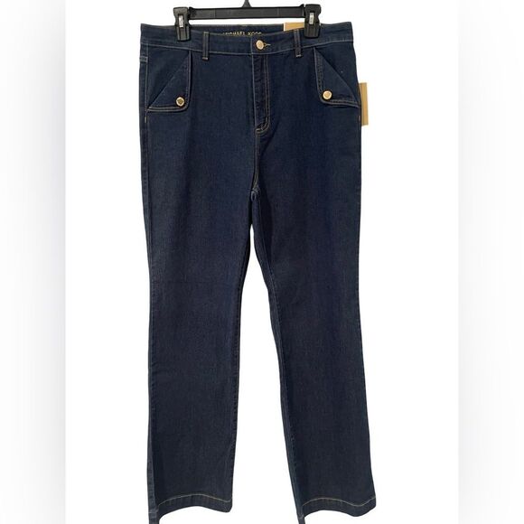 Micheal Kors Selma Bootcut Dark Blue Denim Jeans
Color: Indigo Size: 14 - Picture 1 of 11